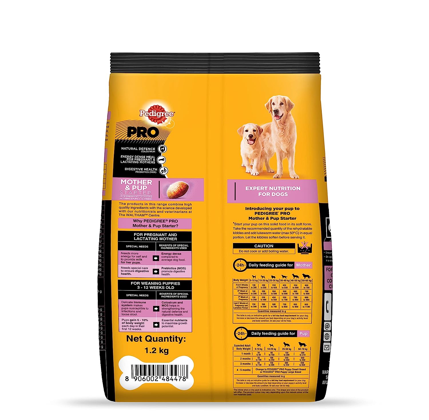 Pedigree PRO Expert Nutrition Dry Dog Food Starter for Lactating/Pregnant Mothers & Pups (3-12 Weeks), Pack, Chicken Flavour