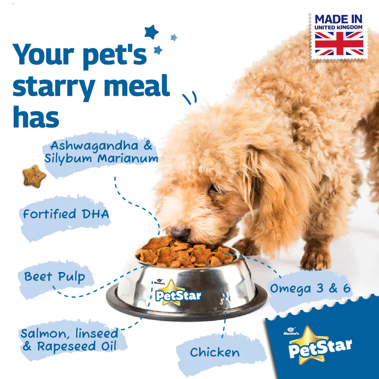 Petstar Milk and Wheat Puppy Dog Dry Food 1kg
