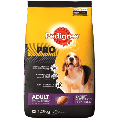Pedigree PRO Expert Nutrition Dry Dog Food for Small Breed Adult Dogs - Petzzing
