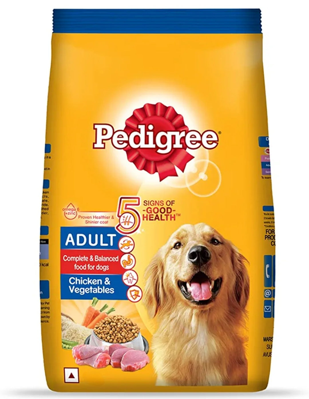 Pedigree Chicken & Vegetables Adult Dog Dry Food 20 kg