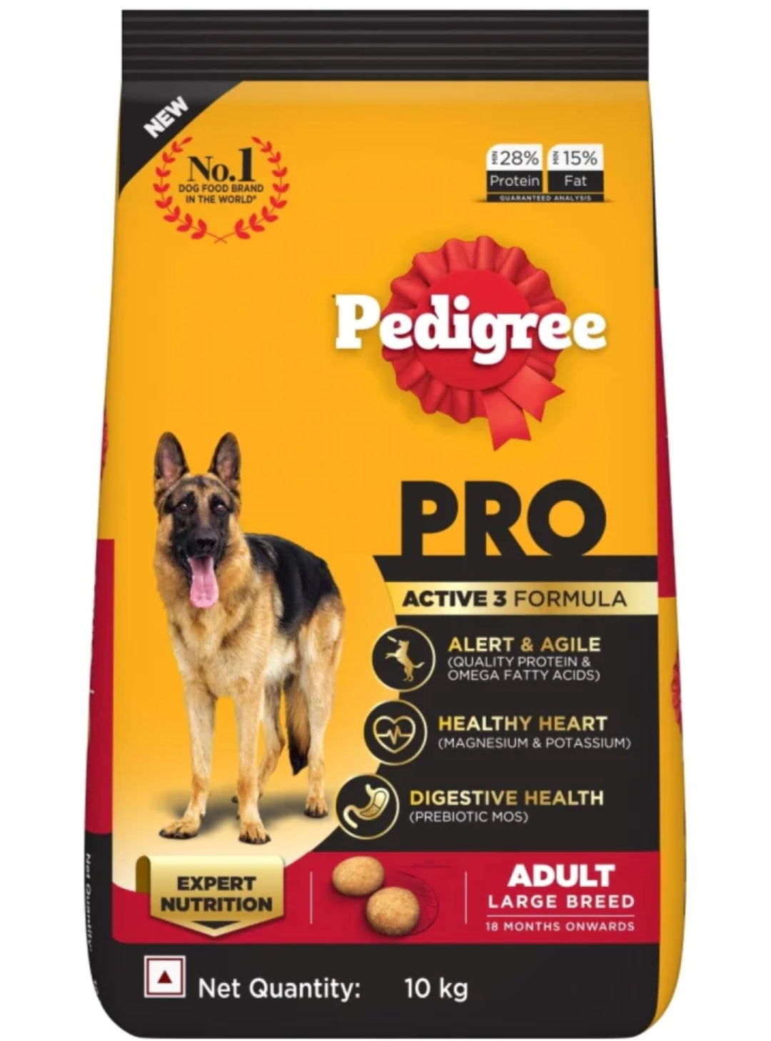 Pedigree Active adult 10kg for Large Breed Dogs