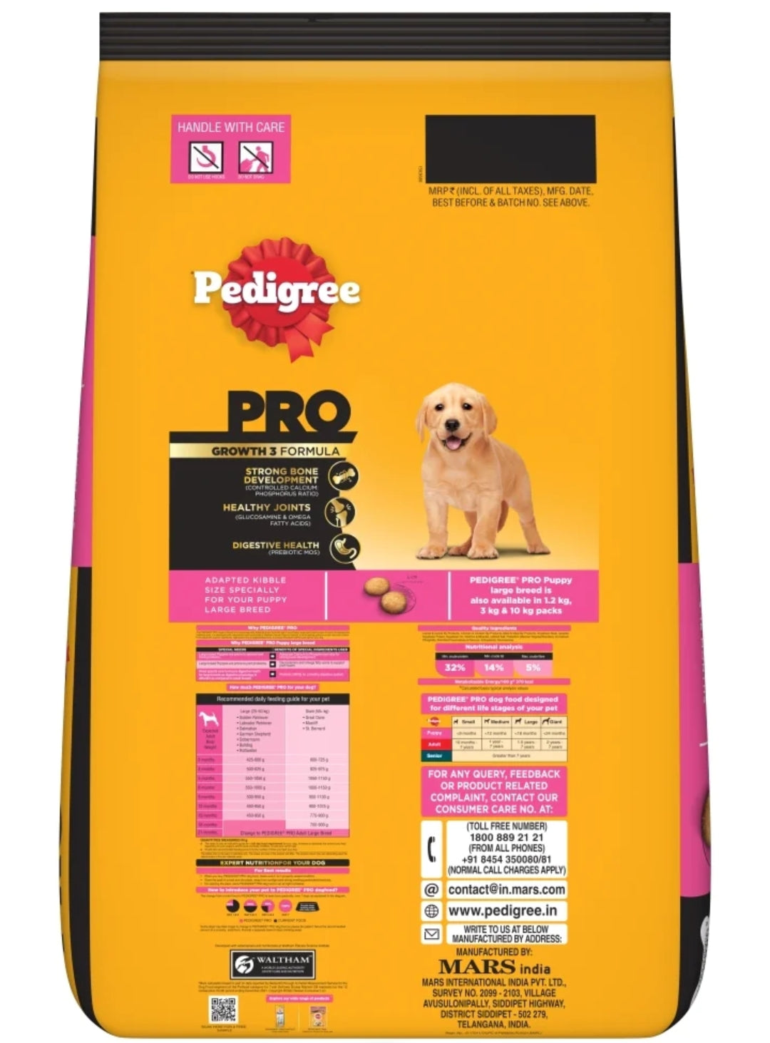 Pedigree PRO Expert Nutrition Dry Dog Food for Small Breed Adult Dogs 1.2 kg