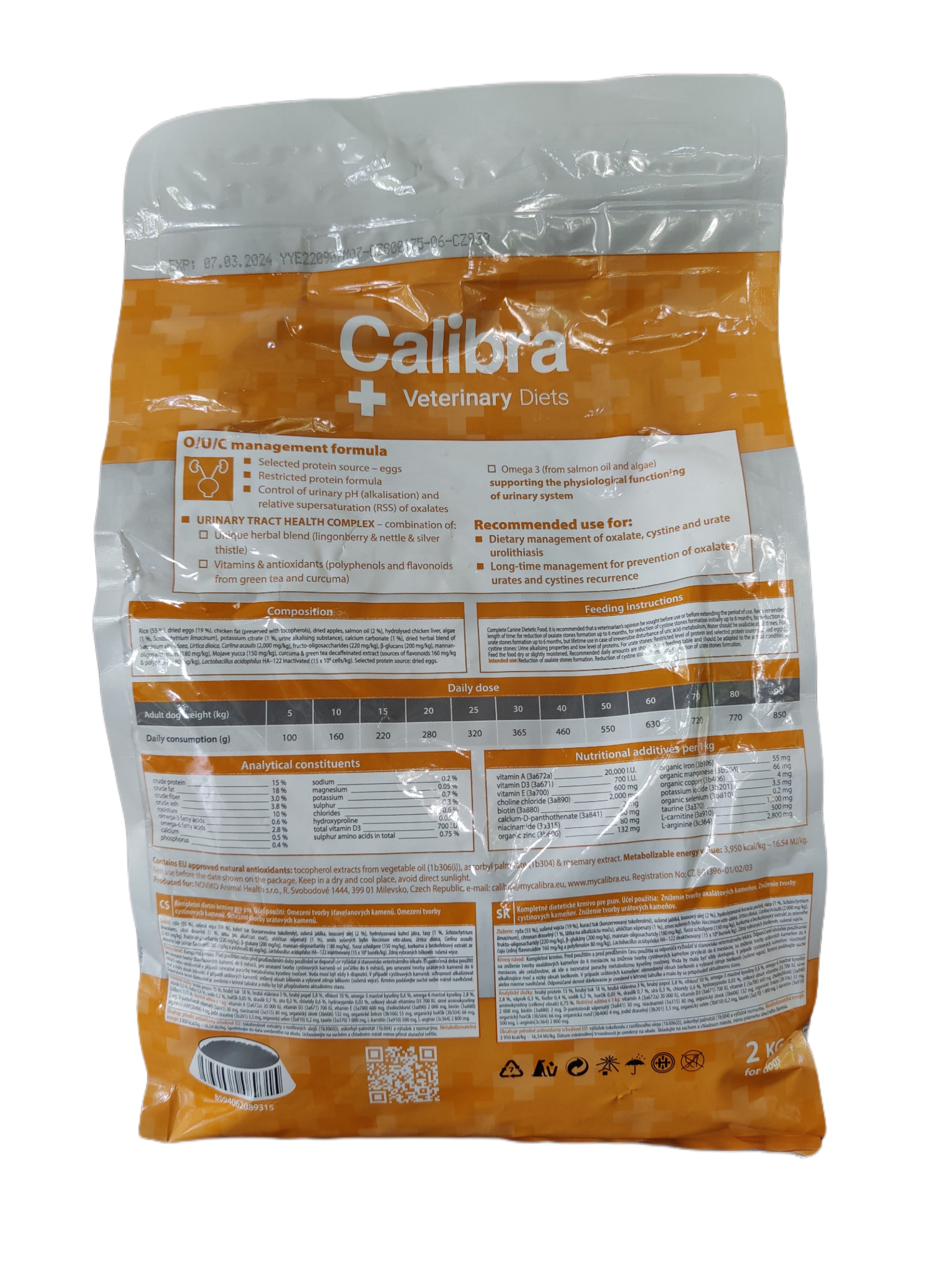 Calibra oxalate and urate and cystine Dog Food