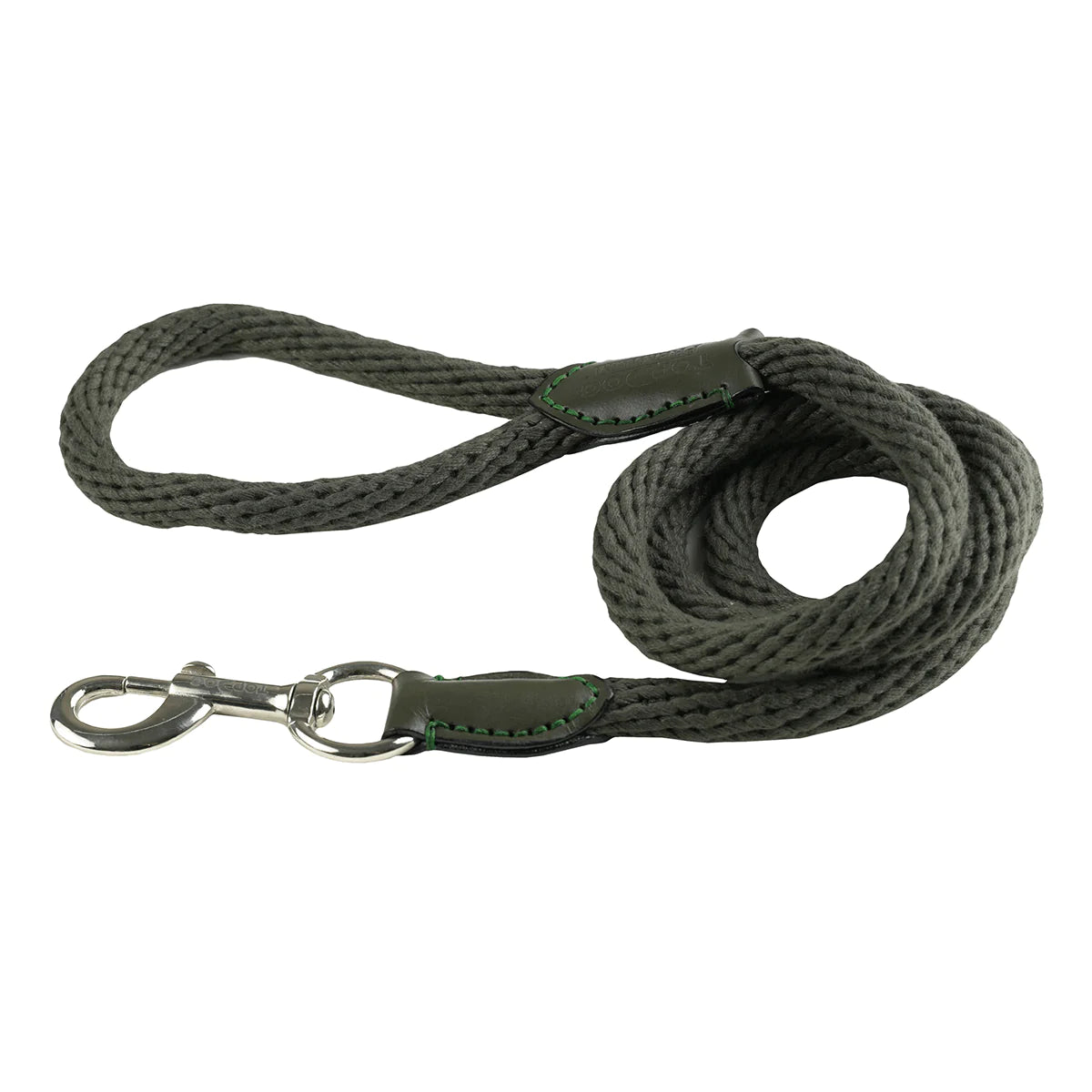 TOPDOG PREMIUM Cotton Rope Leash - Olive, Large