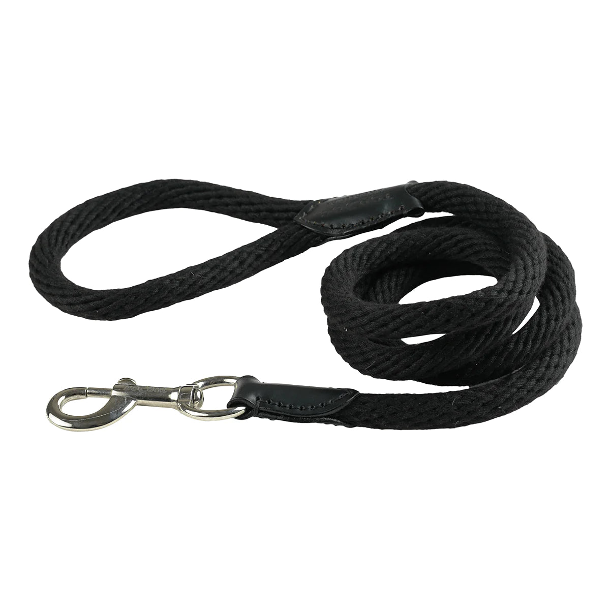 TOPDOG PREMIUM Cotton Rope Leash - Black, Large