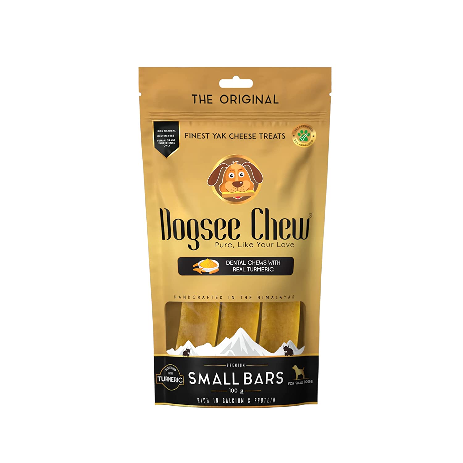 Dogsee Chews Small Bars with Turmeric