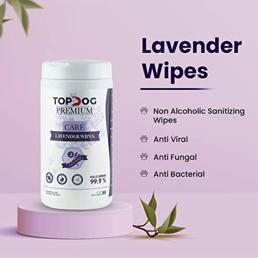 TopDog Lavender Wipes 80pc