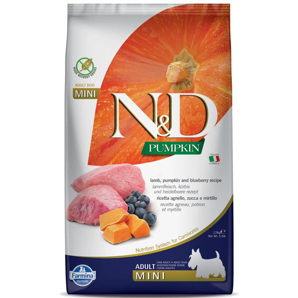 Farmina N&D Pumpkin Lamb & Blueberry Grain Free Adult Mini Dry Dog Food