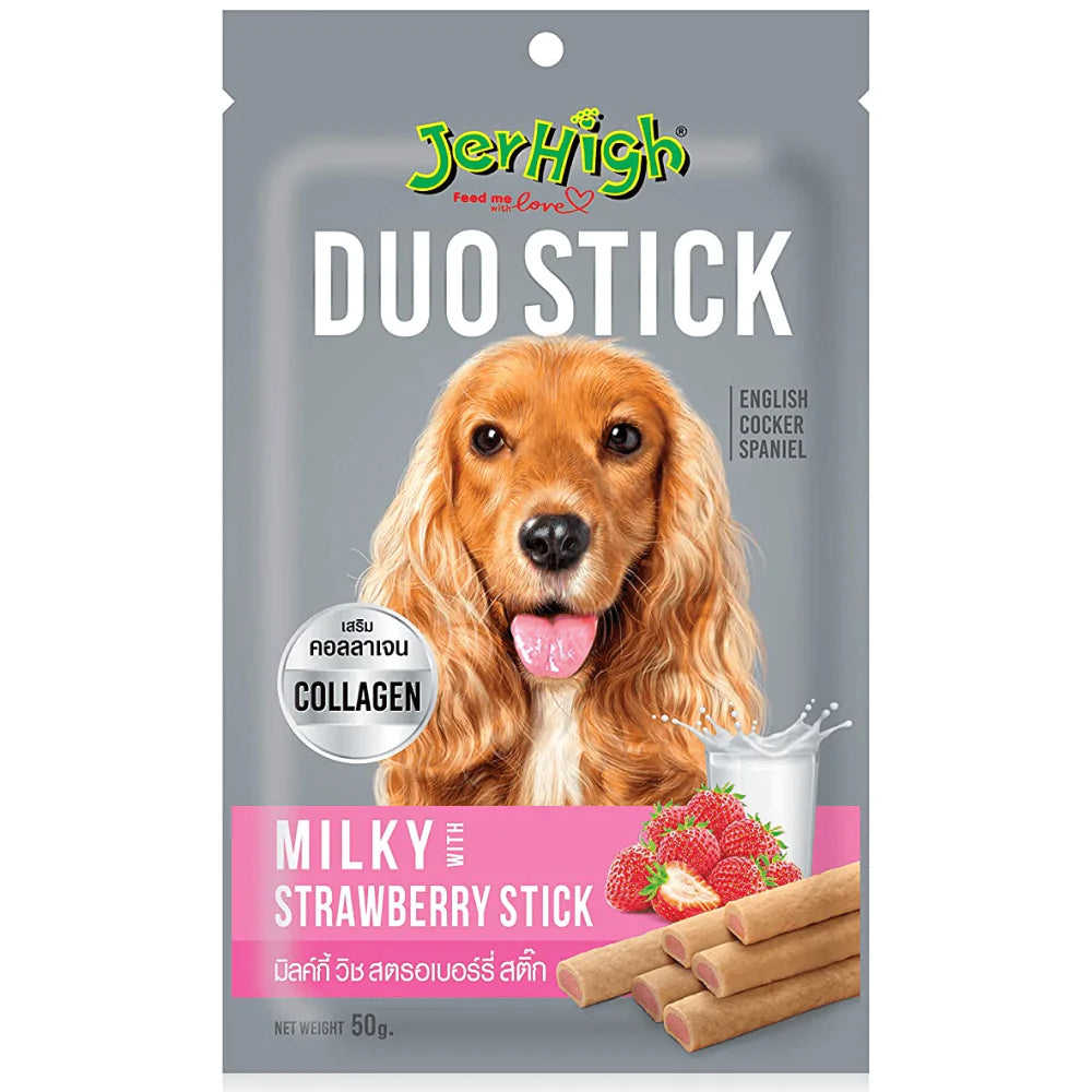 Jerhigh Duo Stick Milky With strawberry Stick