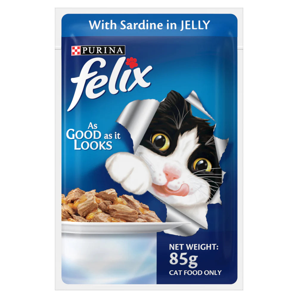 Purina Felix Adult Sardine In Jelly 85g (85gX12) Pack Of 12