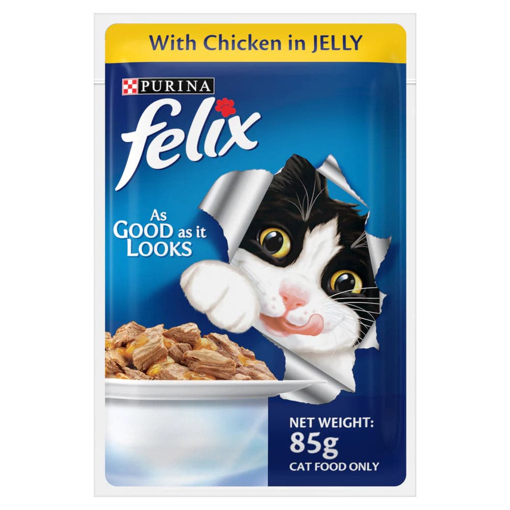Purina Felix Adult Chicken In Jelly 85g ( 12x85g) Pack Of 12