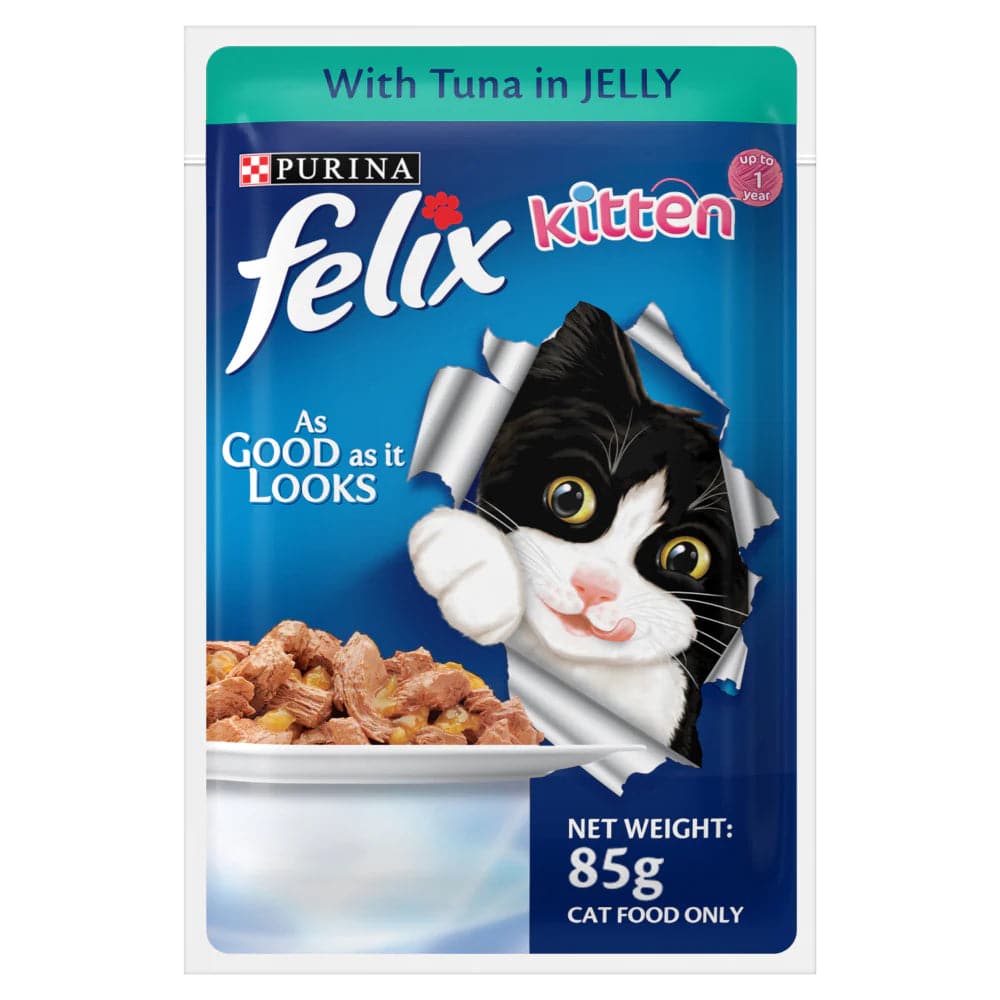 Purina Felix Kitten Tuna In Jelly 85g (12x85g) Pack Of 12