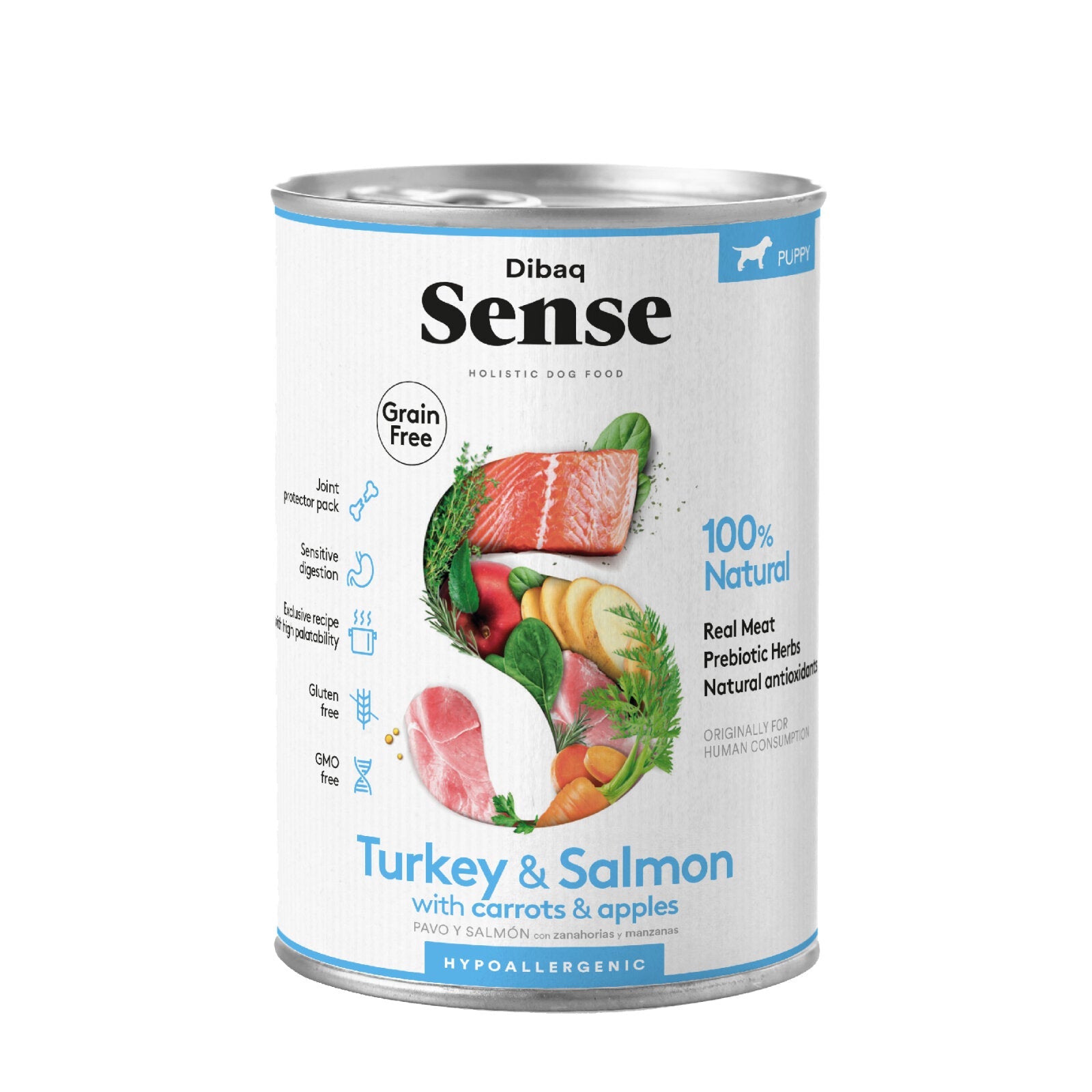 Dibaq Sense Turkey & Salmon Tin 380g - Petzzing