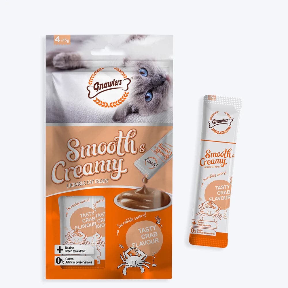 Gnawlers Creamy Treats Crab Flavour for Cats- 60 g - Petzzing