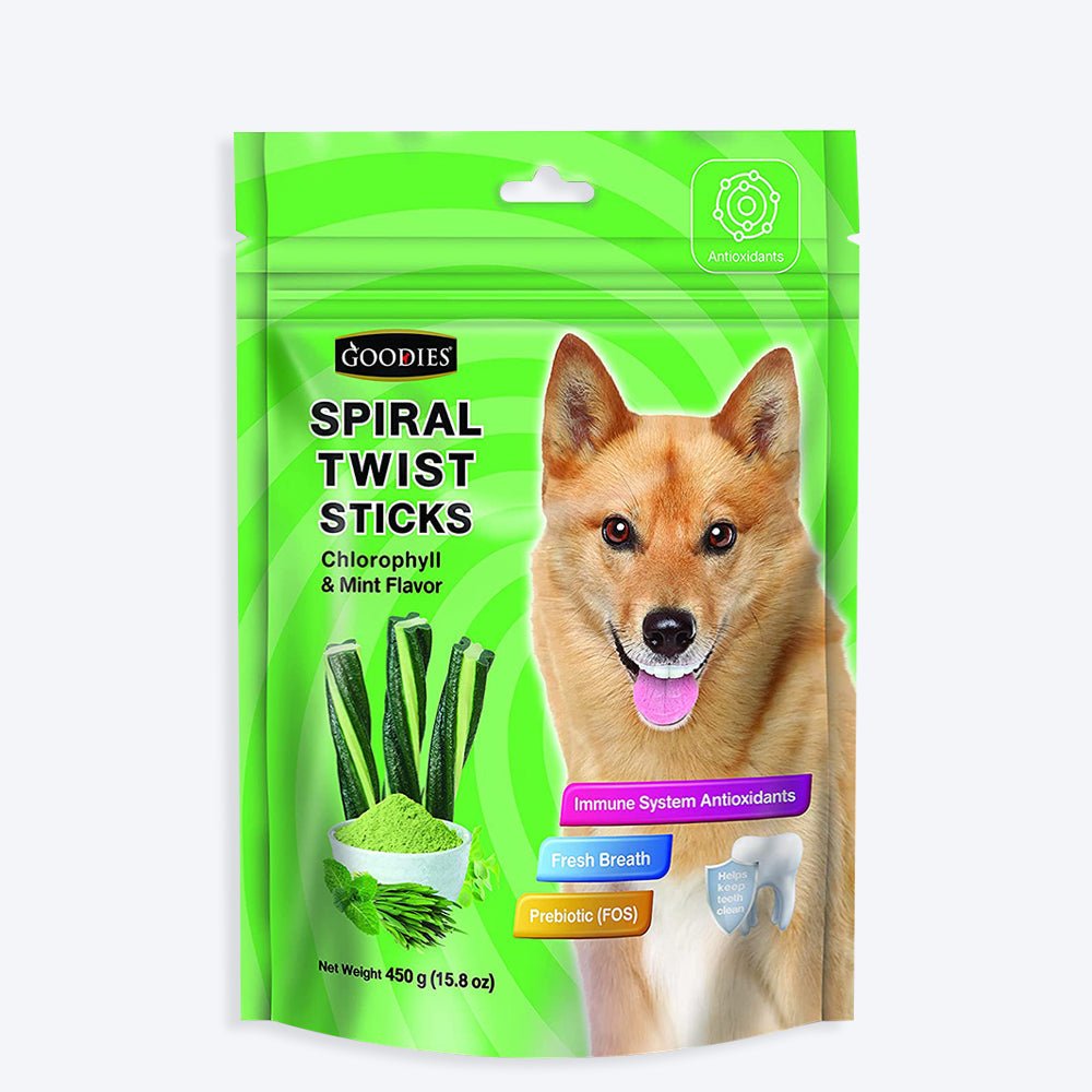 Goodies Spiral Twist Stick Chorophyll & Mint Flavour - Petzzing