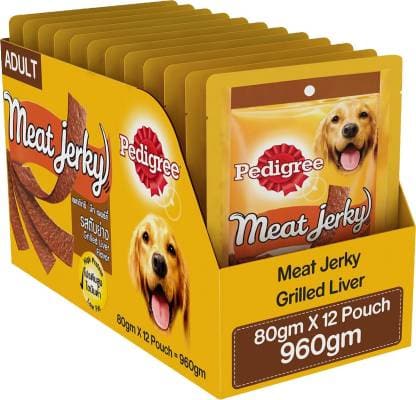 Pedigree Meat Jerky Grilled Liver Flavour 80 g - Petzzing