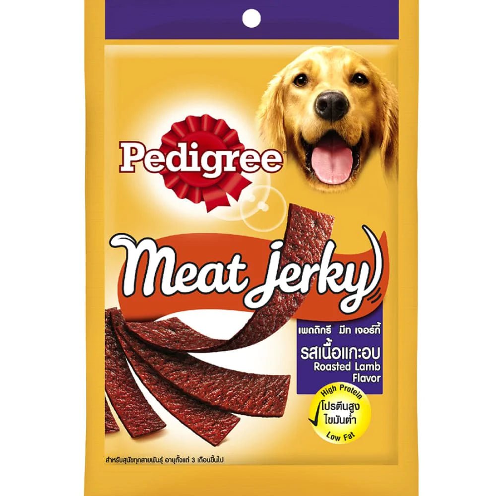 Pedigree Roasted Lamb Meat Jerky Adult Dog Treats - Petzzing