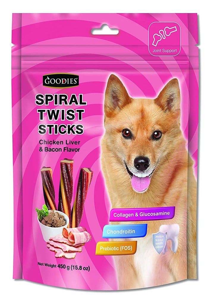 Goodies Spiral Twist Stick Chicken Liver & Bacon Flavour