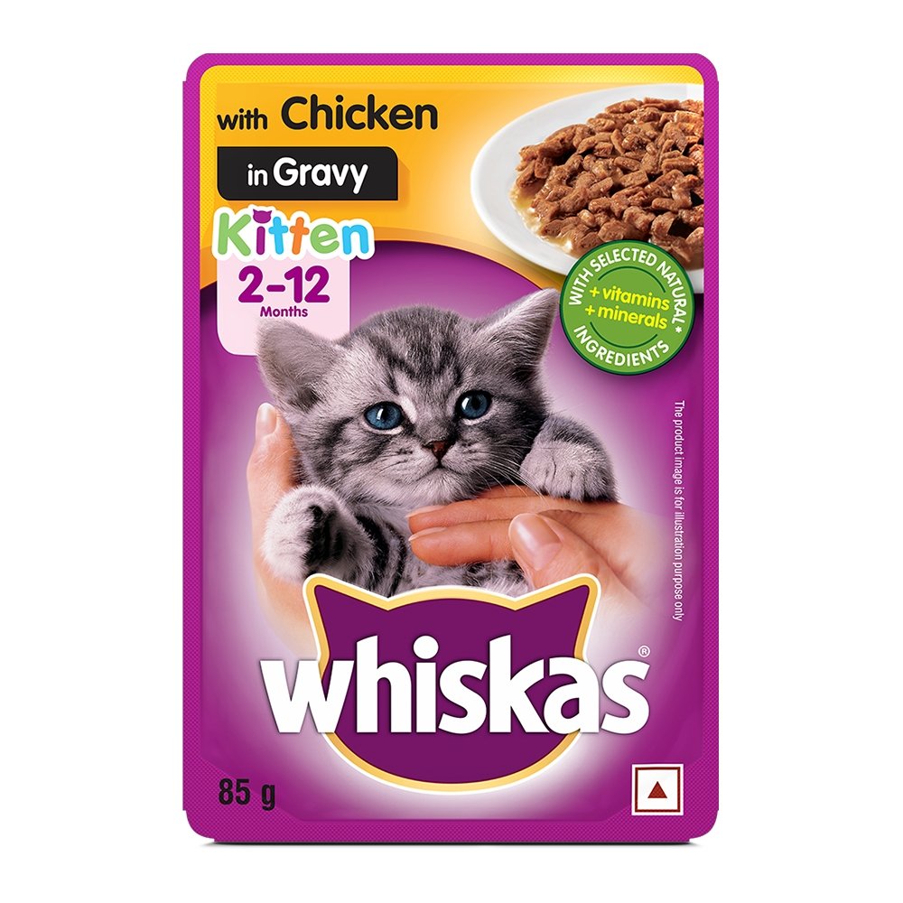 Whiskas Chicken Kitten in gravy 85g - Petzzing