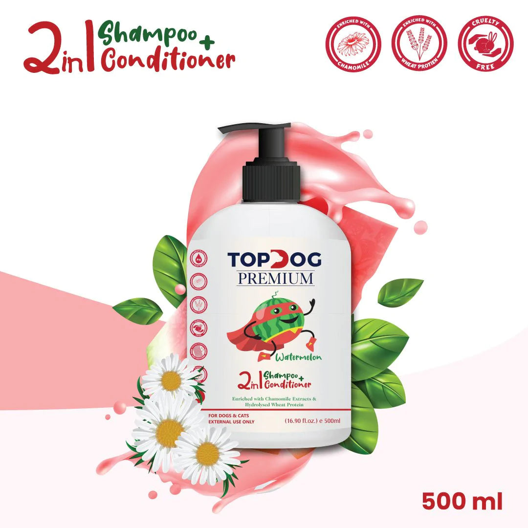 TopDog Watermelon 2 in 1 Shampoo & Conditioner